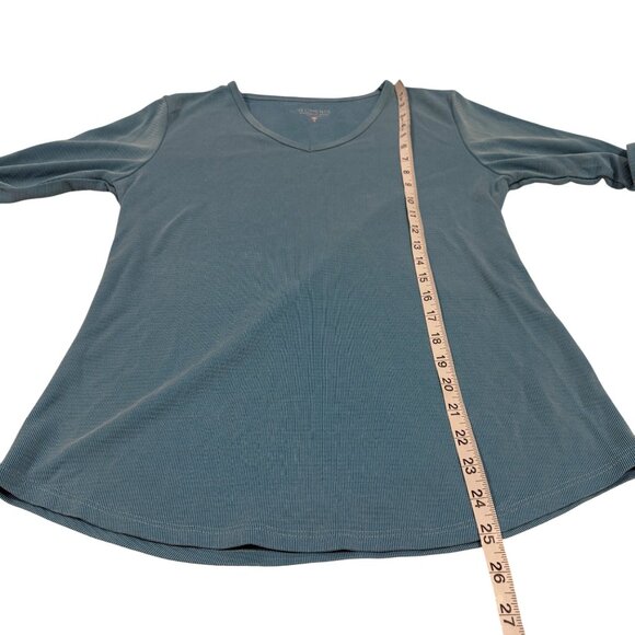 Seg'ments V-Neck Textured Knit Top Size S - Picture 7 of 7